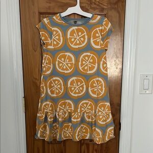 Tea Collection orange print dress
